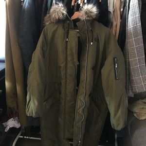 olive green winter jacket/parka